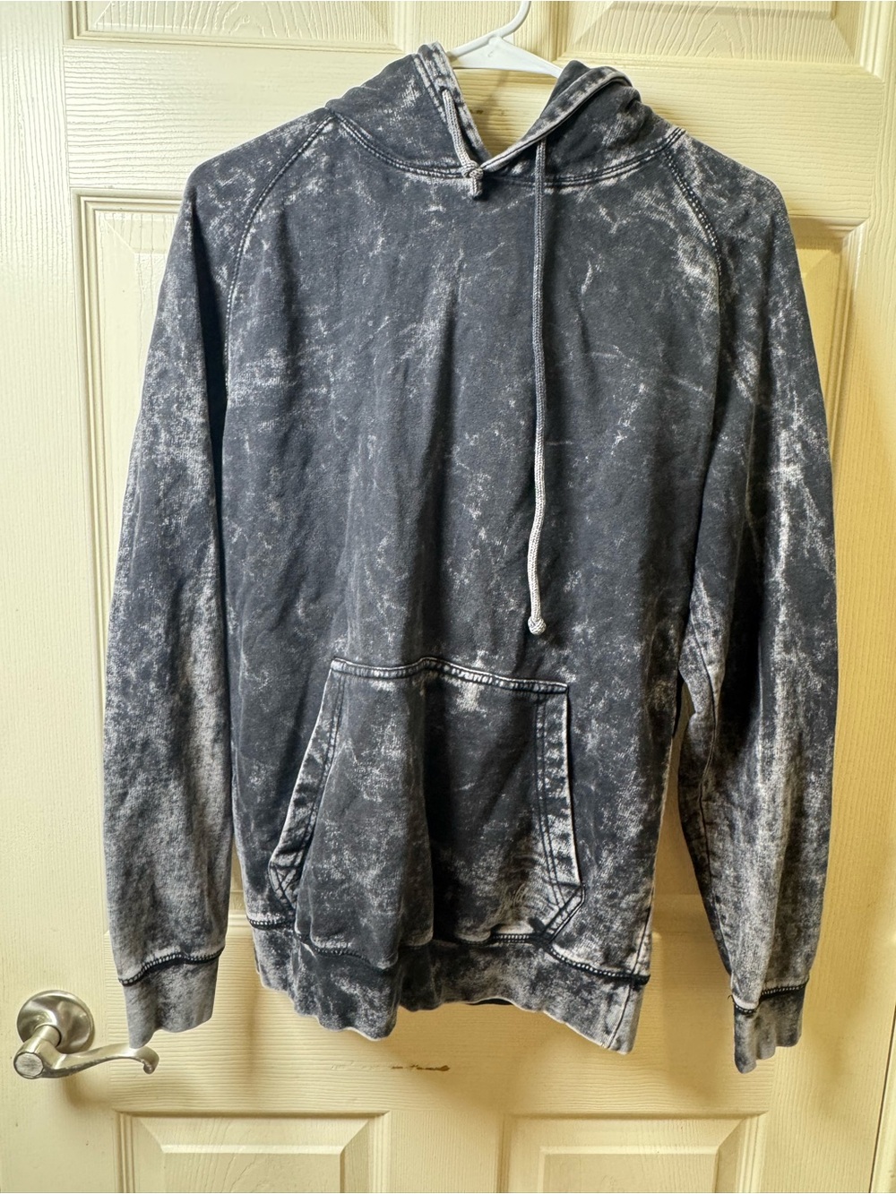 Lane Seven Men's Washed Black Lightweight Hoodie
